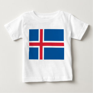 Baby T-shirt met vlag van IJsland