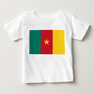 Baby T-shirt met vlag van Kameroen
