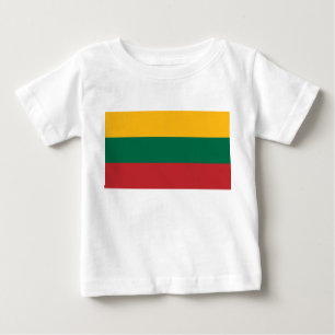 Baby T-shirt met vlag van Litouwen