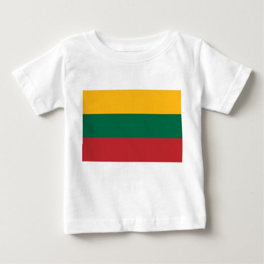 Baby T-shirt met vlag van Litouwen (Voorkant)
