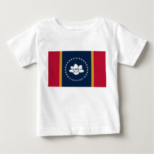 Baby T-shirt met vlag van Mississippi