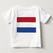Baby T-shirt met vlag van Nederland (Achterkant)