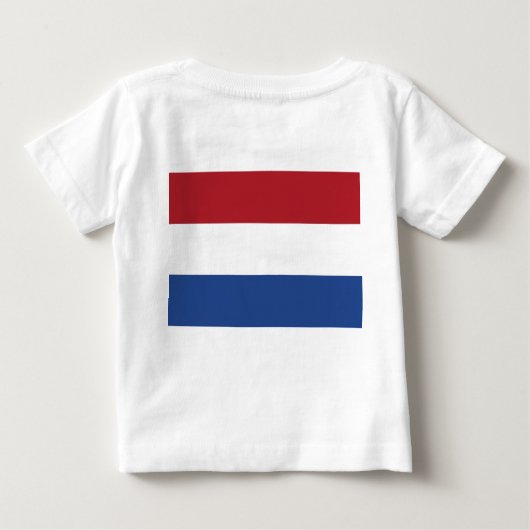 Baby T-shirt met vlag van Nederland (Achterkant)