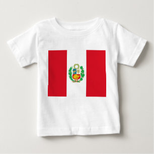 Baby T-shirt met vlag van Peru