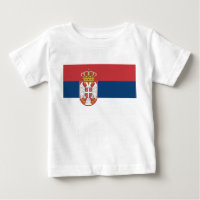 Baby T-shirt met vlag van Servië
