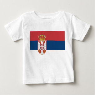 Baby T-shirt met vlag van Servië