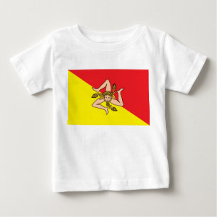 Baby T-shirt met vlag van Sicilië, Italië