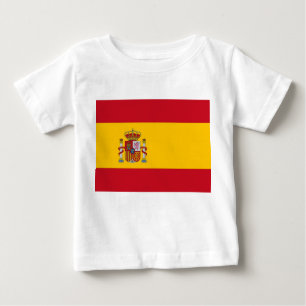 Baby T-shirt met vlag van Spanje