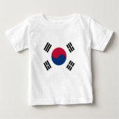 Baby T-shirt met vlag van Zuid-Korea (Voorkant)