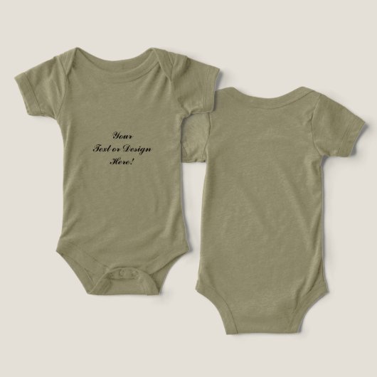 Baby T-shirt - Uw ontwerp toevoegen (Ontwerp Voorkant & Achterkant)