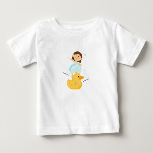 Baby T-Shirt with duck and girl (Voorkant)