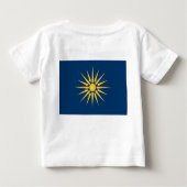 Baby T-Shirt with Flag of Macedonia, Greece (Dos)