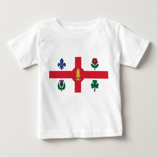 Baby T-Shirt with Flag of Montreal (Devant)