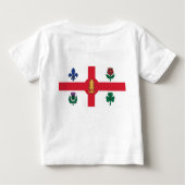 Baby T-Shirt with Flag of Montreal (Dos)