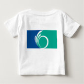 Baby T-Shirt with Flag of Ottawa, Canada (Dos)