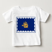 Baby T-Shirt with Flag of Quebec City (Voorkant)