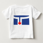 Baby T-Shirt with Flag of Toronto (Dos)