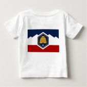 Baby T-Shirt with Flag of Utah, USA (Dos)