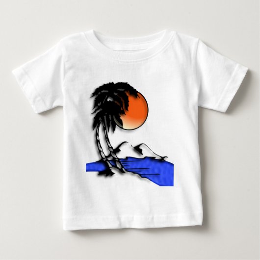 Baby T-Shirten op het eiland Paradise (Voorkant)