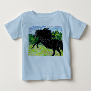 Baby T-shirts Jongens Zwarte Hengst