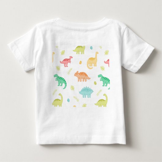 Baby T-shirts met dinosaurusthema's (Achterkant)