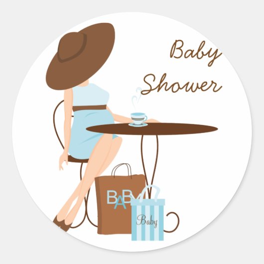 Baby Tea Ronde Sticker (Voorkant)