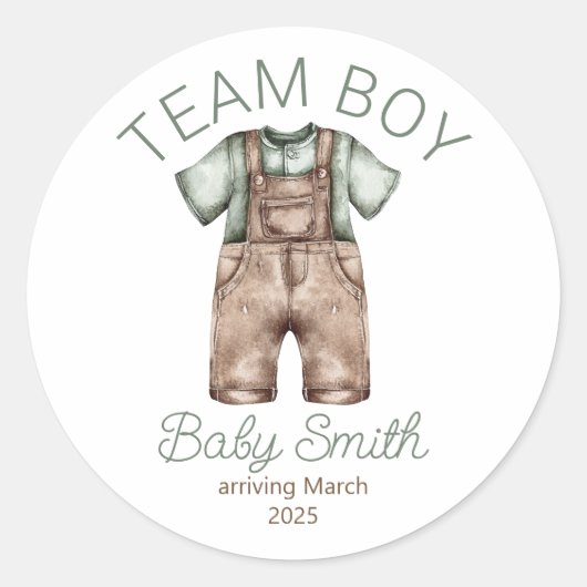 Baby Team Boy onthult sticker voor kerst (Voorkant)