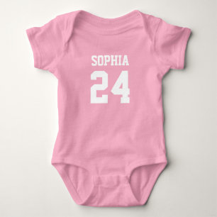 Baby Team Jersey Number en Monogram Romper