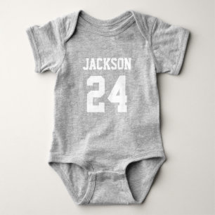 Baby Team Jersey Number en Monogram Romper