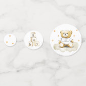 Baby Teddy Bear Baby shower Table Confetti (Achterkanten)