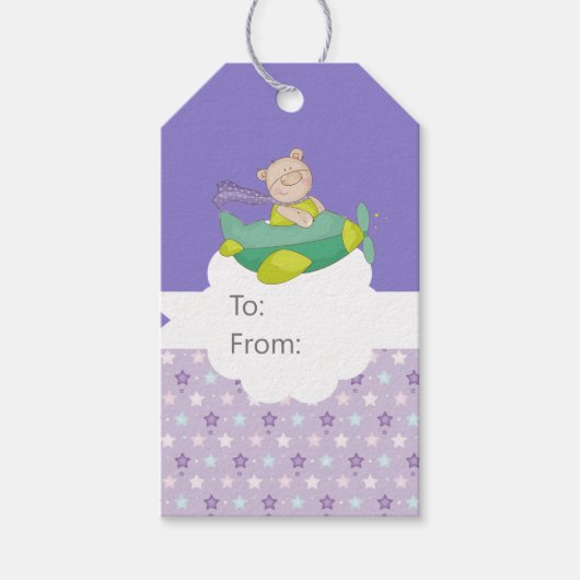 Baby Teddy Bear Gift Label Cadeaulabel (Voorkant)