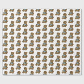 Baby Teddy Bear With Bib Cadeaupapier (Vlak)