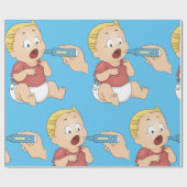 Baby temperatuurcontrole pediatrische gezondheid cadeaupapier (Vlak)