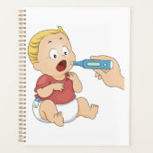 Baby temperatuurcontrole pediatrische gezondheid planner (Voorkant)