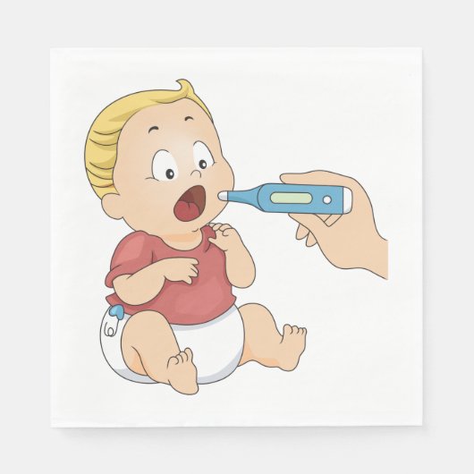 Baby temperatuurcontrole pediatrische gezondheid servet (Voorkant)