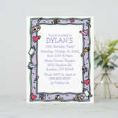 Baby thema verjaardagsfeestdag flyer uitnodigingen (Staand voorkant)