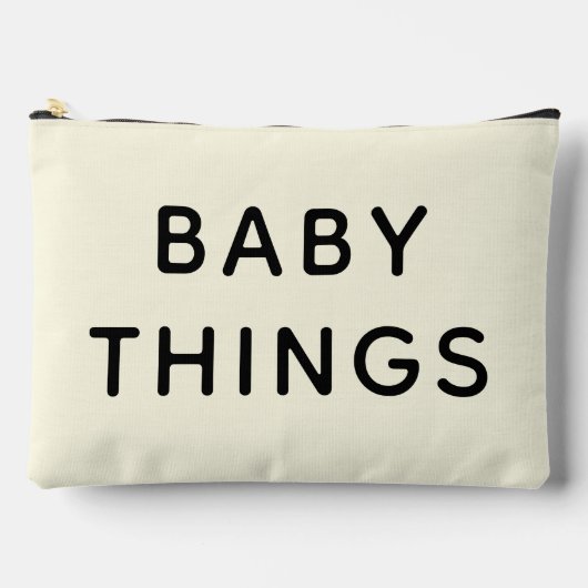 Baby Things Essentials Zwart Script Neutraal Etui (Voorkant)