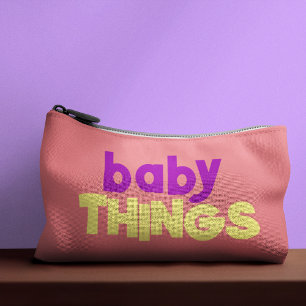 Baby Things Stuff Bold Typografie Kleurrijk Stijlv Etui