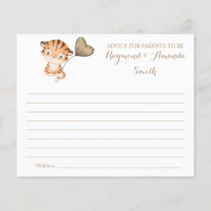 Baby Tiger Advies voor de Kaart van Baby showers