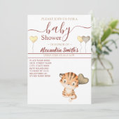 Baby Tiger | BABY SHOWER Kaart (Staand voorkant)