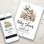 Baby Tiger Baby shower Kaart