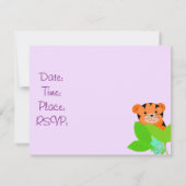 Baby Tiger Baby shower Kaart (Achterkant)