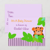 Baby Tiger Baby shower Kaart (Voorkant / Achterkant)