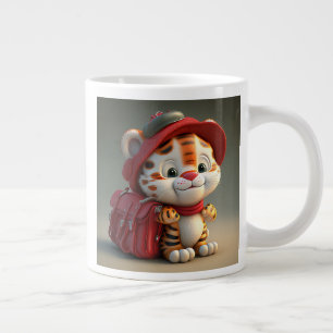 Baby Tiger Cartoon Extra Grote Beker