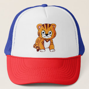 Baby Tiger Cartoon Trucker Pet