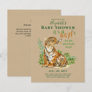 Baby Tiger Gender onthult Shower-uitnodigingen