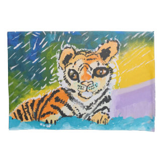 Baby Tiger: "Kunst van kinderen" Kussensloop