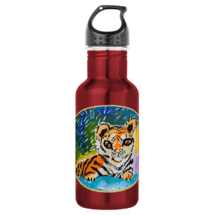 Baby Tiger: "Kunst van kinderen" Waterfles