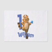 Baby Tiger Pset First Birthday Tissuepapier (Voorkant)