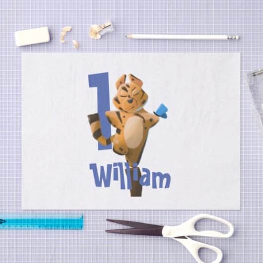 Baby Tiger Pset First Birthday Tissuepapier (Craft)